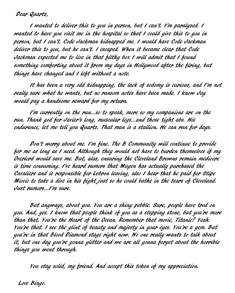 A LETTER